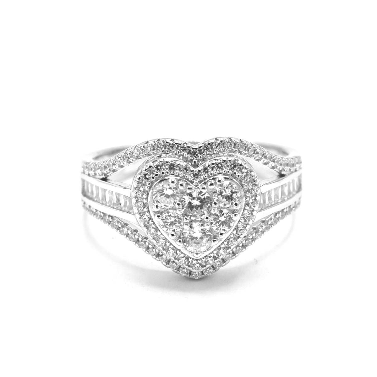 anillo de corazon de plata 925 banado en oro 14 k