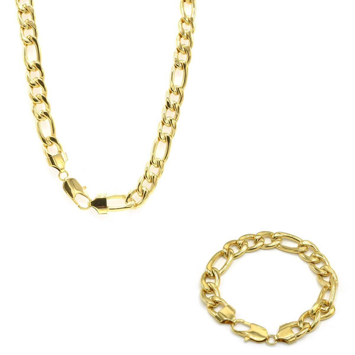 Conjunto de pulsera de cadena de acero inoxidable 10 mm